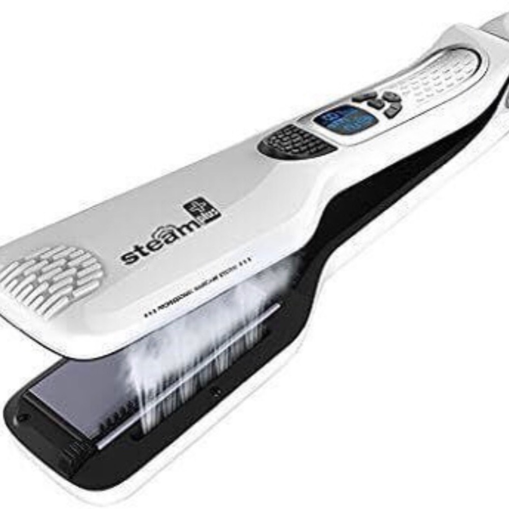 Steam Pro White Steam Hair Straightener for Men